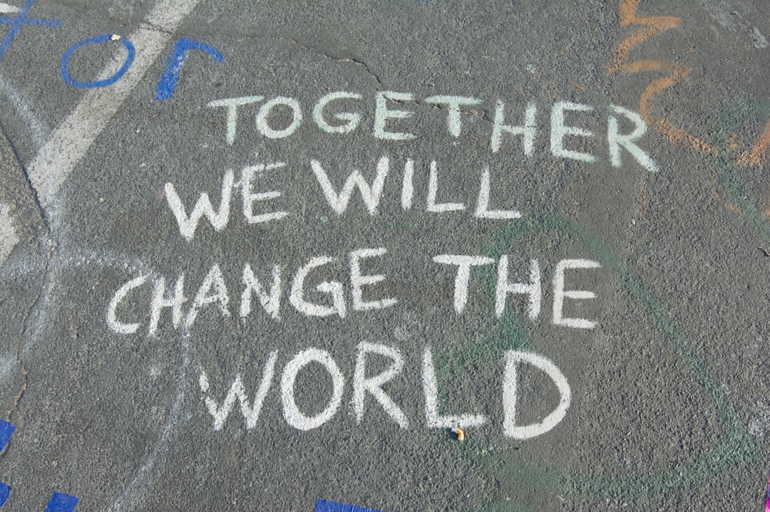 writing on the ground in chalk